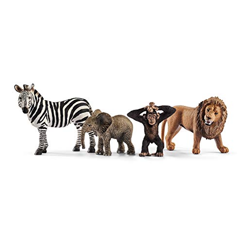 Schleich - Wild Life Set De Figuras, Safari, Multicolor (42387) + Figura Elefante Africano Hembra