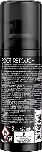 Schwarzkopf Root Retoucher - Spray retoca raíces - Coloración del Cabello Negro (pack de 3) – Hasta 40 aplicaciones – Disimula el efecto raíz