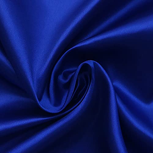Seda Tafetán Tela De Satén Azul Real para la Costura de la Ropa de Noche Interior Traje de la Etapa Guarnición de la Caja de Regalo Vestidos y Ropa de Cama(Size:100 * 150cm)