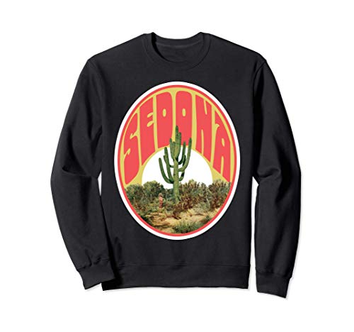 Sedona Arizona Vintage Desert Retro Cactus Throwback Graphic Sudadera