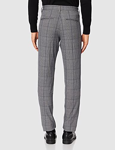 SELECTED HOMME SLHSLIM-Storm Flex Smart Pants W Noos Pantalones de Traje, Grey/Checks: Blue Check, 33/34 para Hombre