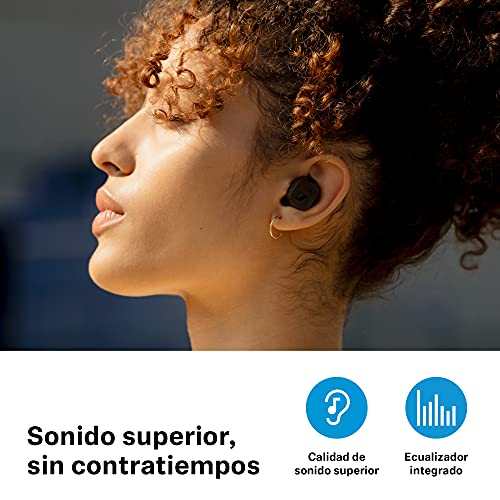 Sennheiser CX True Wireless Auriculares, Bluetooth para música y llamadas con cancelación de ruido pasiva, control táctil personalizable, acentuación de graves, IPX4 y 27 horas de batería, Negro