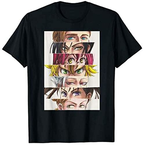 Seven Deadly Sins Arts Japanese Manga Fan Art Black T-Shirt S-6XL_168