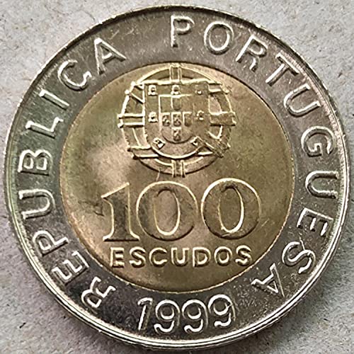 SHFGHJNM Colección de Monedas Moneda de Dos Colores Portuguesa Moneda extranjera 0630