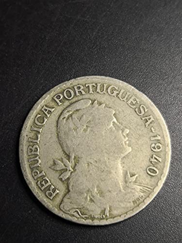 SHFGHJNM Recogida de Monedas Exhibición Coleccionable Promoción Temprana Diosa Portuguesa 1 Esku diámetro 26.7mm año al azar colección de moneda conmemorativa extranjera
