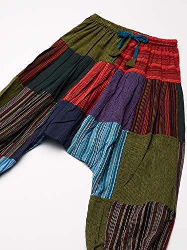 Shopoholic - Pantalones harem infantiles, pantalones bombachos estilo hindú, hippy, coloridos y cómodos