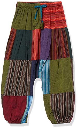 Shopoholic - Pantalones harem infantiles, pantalones bombachos estilo hindú, hippy, coloridos y cómodos