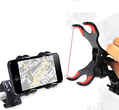 Shot Case support-vélo-11825 Soporte para Bicicleta para Samsung Galaxy S6 Smartphone Manillar Alicate Universal para GPS 360 Giratorio montaña Ciclismo Universal Negro