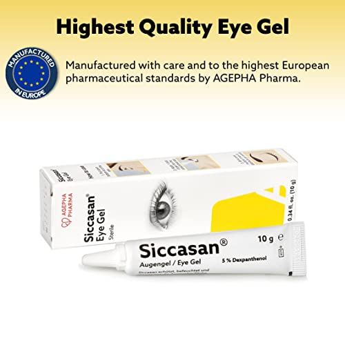 Siccasan Gel con Carbómero y Dexpantenol para los Ojos | Lágrimas Artificiales Lubricantes | Ayuda con los Ojos Secos | Alivio para los Ojos Irritados