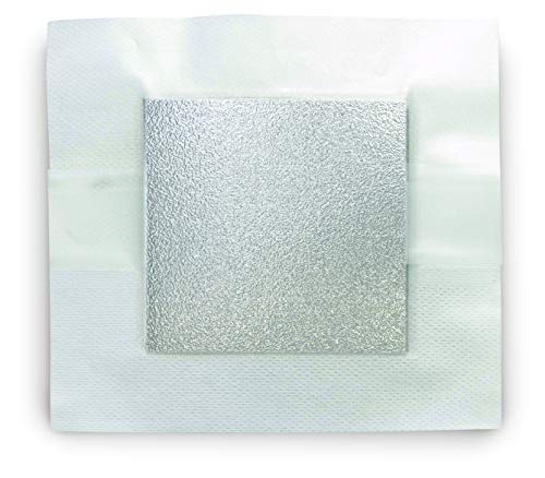 Silvermed (cm 10 x cm 10) Apósito de Plata Micronizada con Bordes Adhesivos,Ideal Para una Rápida Cicatrización. Paquete de 5 Unidades