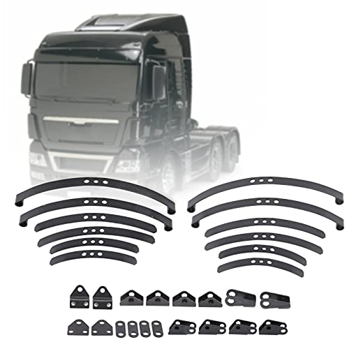 Sistema de suspensión de Ballesta Delantera Trasera, suspensión Delantera Trasera Tipo Hoja Tipo Ballesta para Tractor 1/14 RC para