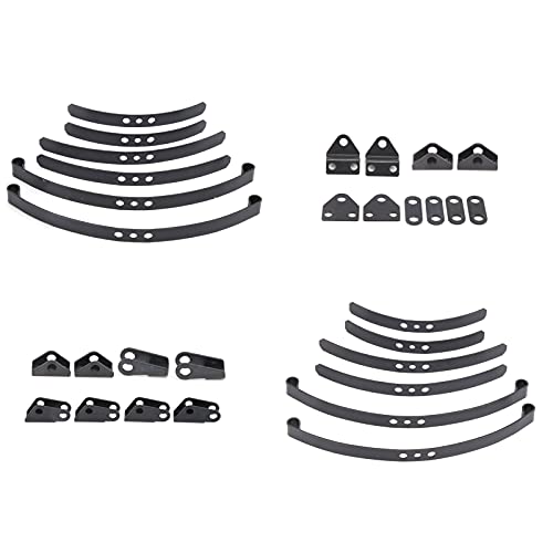 Sistema de suspensión de Ballesta Delantera Trasera, suspensión Delantera Trasera Tipo Hoja Tipo Ballesta para Tractor 1/14 RC para