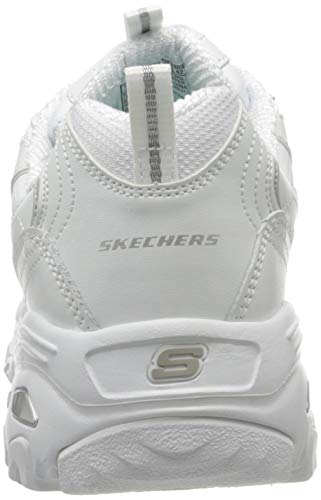 Skechers D'Lites-Fresh Start, Zapatillas Mujer, White Silver, 38 EU