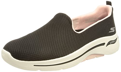 Skechers Go Walk Arch Fit Grateful, Zapatillas Mujer, Black/White, 38 EU