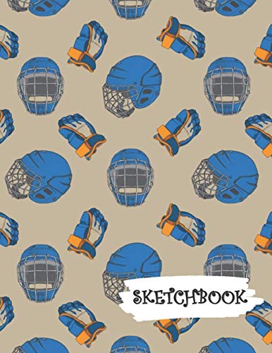 Sketchbook: Hockey Mask & Sport Fun Framed Drawing Paper Notebook
