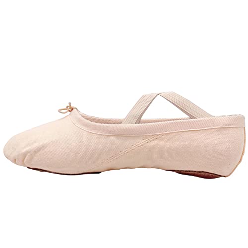 s.lemon Zapatillas de Ballet Niña Lona Suela Partida Principiantes Danza Zapatos Ballet Zapatos para Niños Adulto 24-47 Rosa (31 EU)