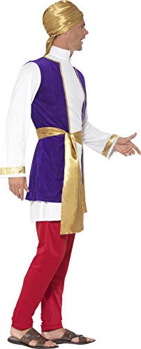 Smiffys 24703L Disfraz de príncipe árabe, con chaqueta, chaleco, pantalón, cinturón, Multicolor, L