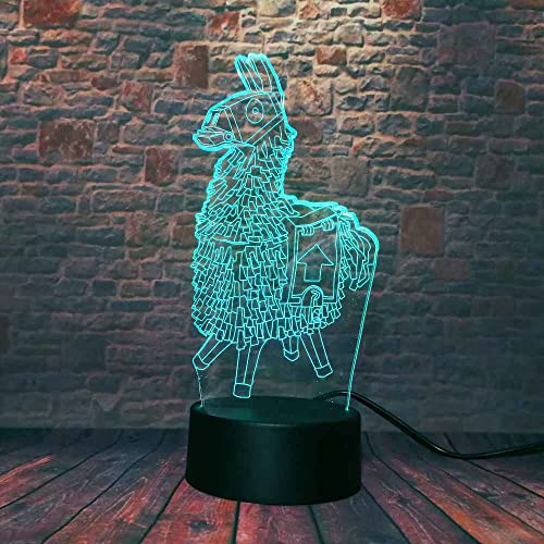 SMNTLF 3D LED Lámpara de Mesa Luces de Noche para Niños Decoración Tabla Lámpara de Escritorio Caballo de Troya de dibujos animados 16 colores Luz de noche 3D Ilusión Lámparas de decoración