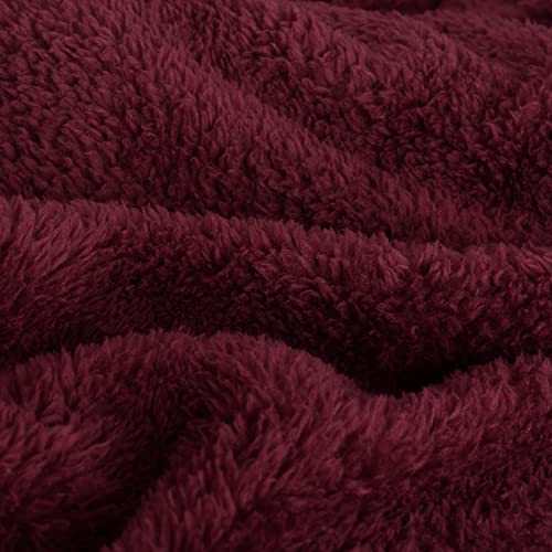 Snug Rug Special Edition Luxury - Manta de Lana Sherpa, 127 x 178 cm (Morera roja)