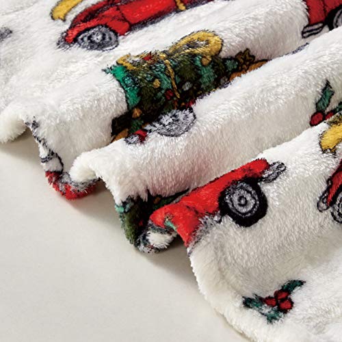 softan Mantas de franela de Navidad ligeras y suaves para todas las estaciones para sofá cama (130 x 150 cm, coche)