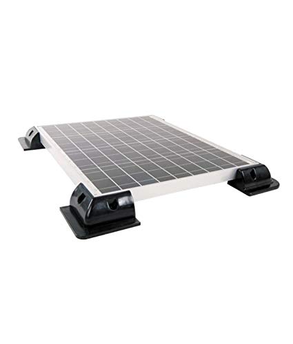 SolarV - Alerón de sujeción de panel solar ABS para autocaravanas y barcos (juego de 4 perfiles de esquina 160 mm x 160 mm), color negro