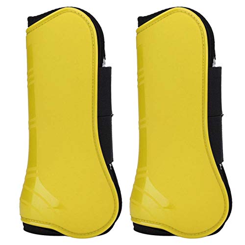 Sollmey Equipment-1 par de protección para Botas de Salto de Caballo, protección para Botas, Equipo Ecuestre(Amarillo)