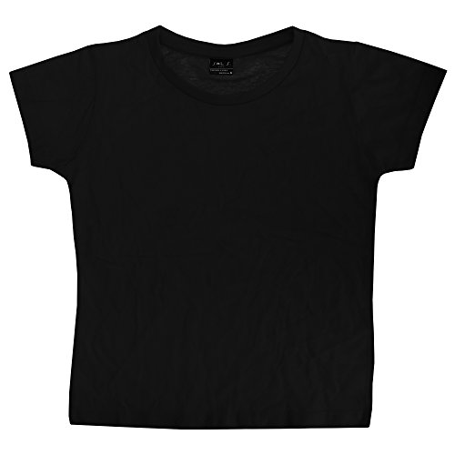 SOLS- Camiseta de Manga Corta para niñas (2 años) (Negro Intenso)