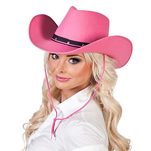 Sombrero Cowboy rosa para adulto