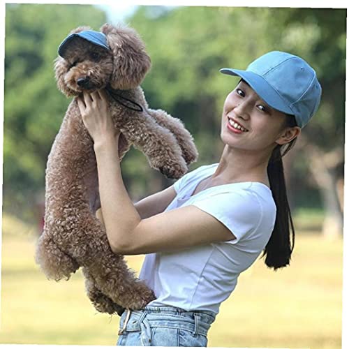 Sombrero De Mascotas Perro Deporte Béisbol con Orejas De Oreja Protección Transpirable Verano Sunhat Paño Sombrero De Lona