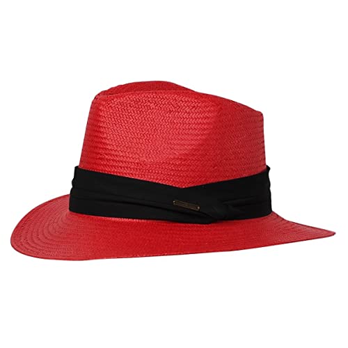 Sombrero estilo panamá WILL rojo Talla única