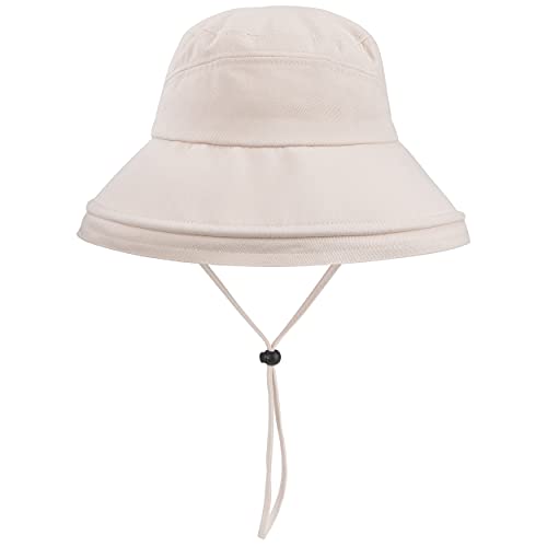 Sombrero para el Sol Sombrero de ala Ancha Prueba de Viento Gorro de Cubo de Algodón Protección UV para Mujer Verano al Aire Libre
