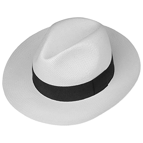 Sombreroshop Bogar- Sombrero de paja Palermo, 100% paja de papel, S/54-55, blanco