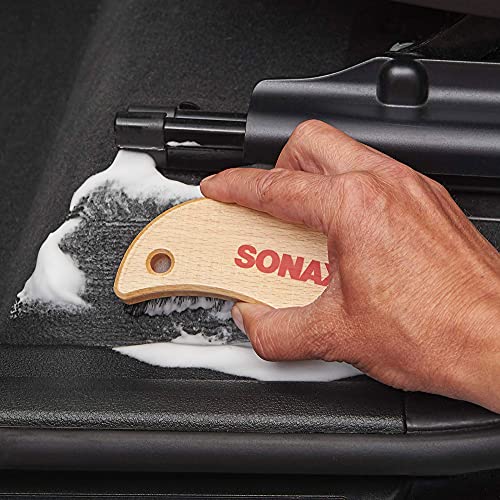 SONAX ﻿Cepillo para textiles + cuero﻿ (1 unidad) para la limpieza seca y húmeda de textiles y de superficies de cuero lisas | N.° 04167410