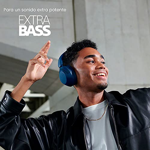 Sony WH-XB910N EXTRA BASS Auriculares over-ear inalámbricos con Noise Cancelling, Hasta 30 horas de autonomía, Optimizados para Alexa y Google Assistant, con micrófono integrado para llamadas, Azul