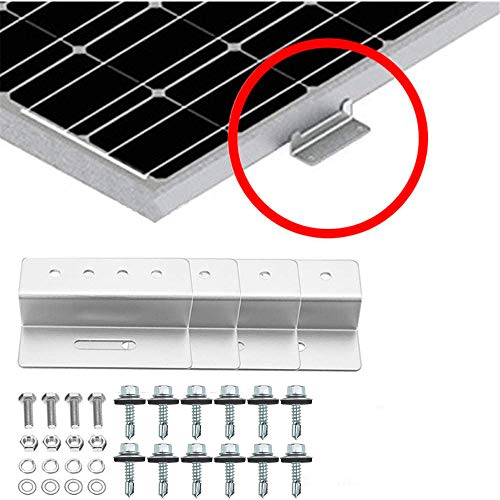 Soporte Aluminio para Panel Solar Soportes de Montaje Universal Ideal para autocaravanas, autocaravanas, camiones, autobuses, barcos y yates.