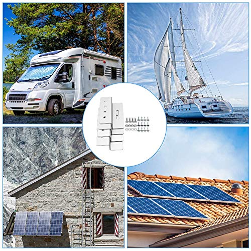 Soporte Aluminio para Panel Solar Soportes de Montaje Universal Ideal para autocaravanas, autocaravanas, camiones, autobuses, barcos y yates.