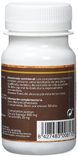 SOTYA - SOTYA Cáscara Sagrada 100 comprimidos 500mg