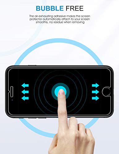 SPARIN 3 Pack Protector de Pantalla Compatible con iPhone SE 2020, iPhone 8, iPhone 7 y iPhone 6s, Sin Cobertura Toda, Cristal Templado con Marco de Alineación
