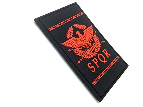 SPQR Antigua República Romana Parche de PVC para airsoft Paintball (rojo)