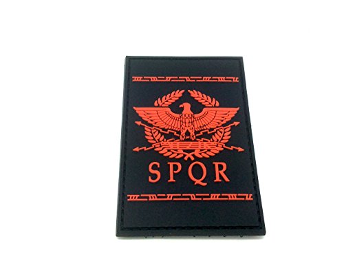 SPQR Antigua República Romana Parche de PVC para airsoft Paintball (rojo)