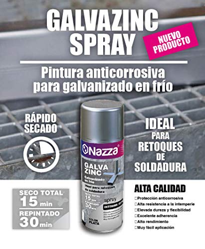 Spray Galvanizado en Frío | Galvazinc Plata | Especialmente indicado para proteger al metal | Formato de 400 Ml.