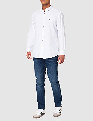 Springfield Camisa Estructura, Blanco, S para Hombre