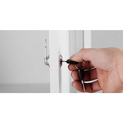 SPTwj - Cerradura de seguridad para buzón (4 unidades, 20mm de longitud, aleación de zinc, cierre de cajón, color plateado Cada candado tiene una llave diferente)