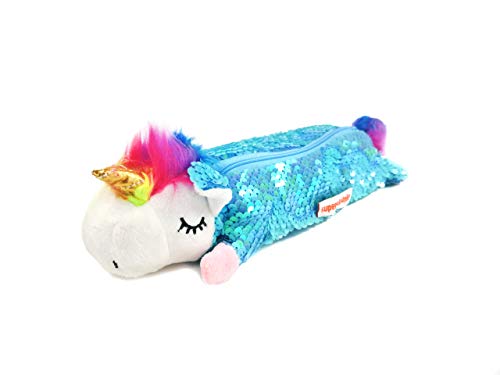 SSK superskunk Estuche de Unicornio con Lentejuelas (Varios Modelos) (Azul)