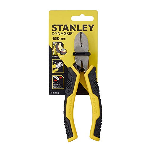 Stanley Alicate Control Grip Corte Diagonal 150mm STHT0-74362, Amarillo/Negro, talla única