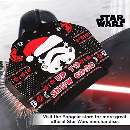 Star Wars Soldado de Asalto hasta la Nieve Buena Puente de Punto para Hombres Negro XL | Feo Feria suéter de Navidad Puente Isla de Navidad Ideas de Regalos para Hombre Ropa