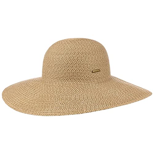 Stetson Sombrero de ala Ancha Fiorella Mujer - Sol Verano Playa Primavera/Verano - M (56-57 cm) marrón