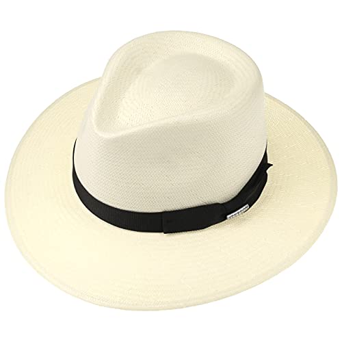 Stetson Traveller Toyo Tokeen Hombre - Sombrero de Paja Sol Outdoor con Banda Grosgrain Primavera/Verano - M (56-57 cm) Natural