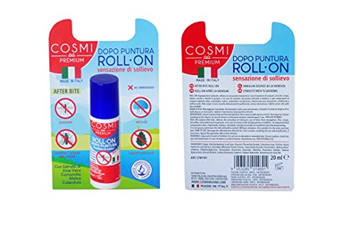 Stick Roll On - Postpopuntura natural, 20 ml, acción inmediata contra picaduras de mosquitos, moscas, avispas, tábanos, calabazas, plantas urticantes, medusas – Sin amoniaco, origen vegetal