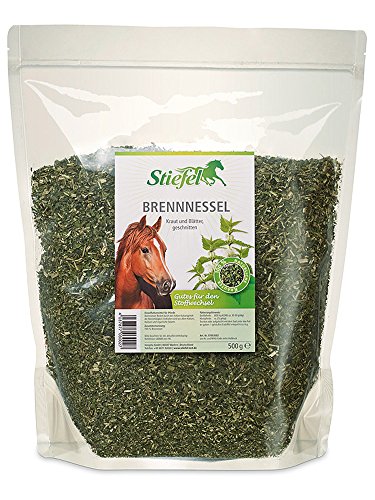 Stiefel Ortiga 500 g para caballos, bolsa para el metabolismo, purifica la sangre y como alimento mineral natural.